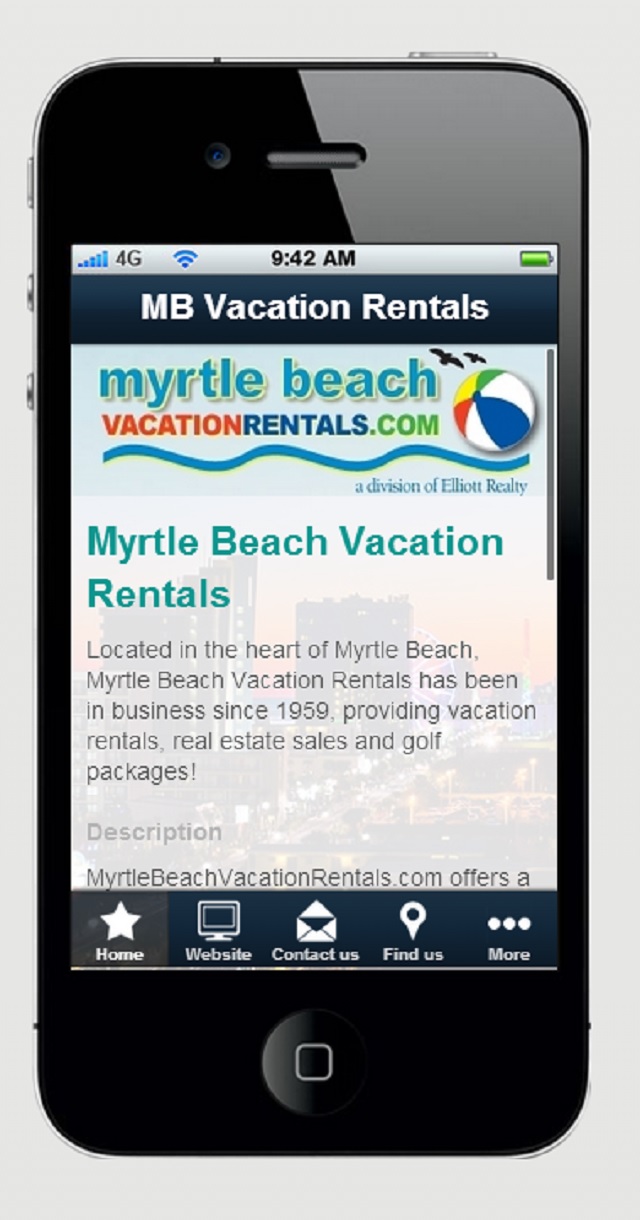 Myrtle Beach Vacation Rentals iPhone App