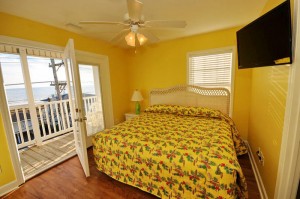 The master bedroom at Cayman Villas A1 has an incredible oceanview.