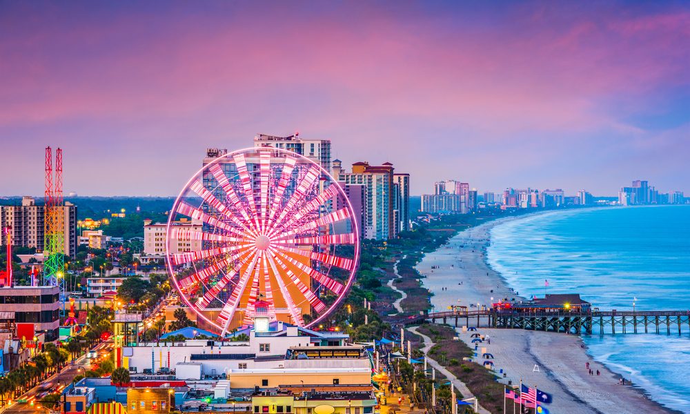 Myrtle Beach from the air  Myrtle beach, Broadway at the beach, Beach