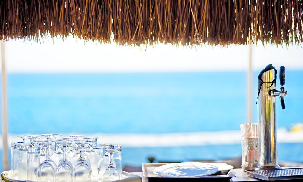 Empty Cups Facing the Ocean